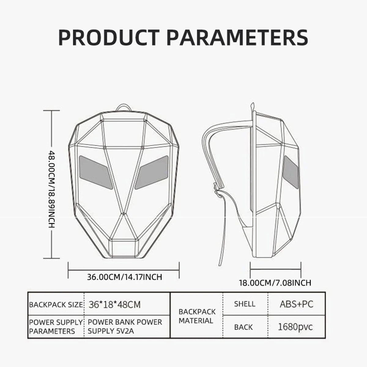 LED Display Motorcycle Backpack