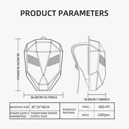 LED Display Motorcycle Backpack